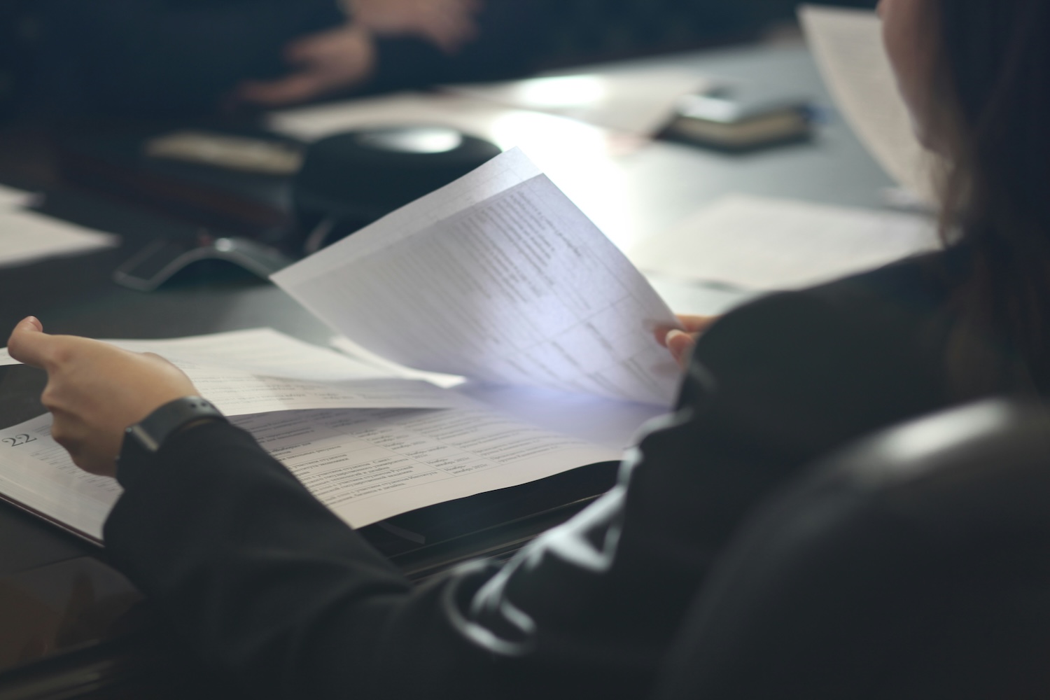 someone looking a documents